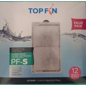 Top Fin Silenstream PF-S Refill for PF10 Power Filters 5.5in x 3.1- (12 Count) 1 Year Supply in Kuwait
