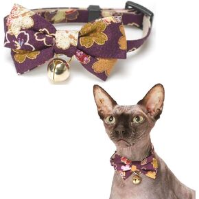 Necoichi Kimono Bow Tie Cat Collar (Black) in Saudi Arabia