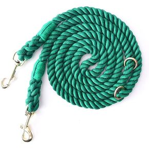 Multifunctional Rope Dog Leash 7.5 FT with Adjustable Double Swivel Hook Hands Free for Small Medium and Large Dogs Running Hiking Camping Walking (Colorful Macaron)