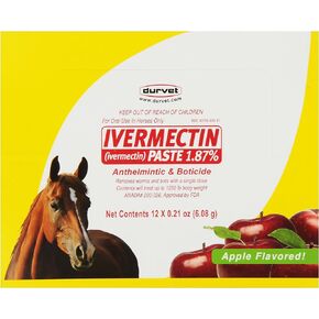 Durvet 12-Pack Ivermectin Dewormer Paste for Horses in Kuwait
