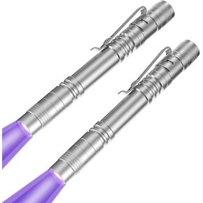 COSOOS 2 UV Black Light Flashlight, 2 Pack 395nm Mini Pen Light with Clip, Waterproof Ultraviolet Flashlight for Leak, Pet Urine, Scorpion, Hotel Inspection, Dry Stain and Bed Bug. in Saudi Arabia