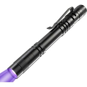 COSOOS 2 UV Black Light Flashlight, 2 Pack 395nm Mini Pen Light with Clip, Waterproof Ultraviolet Flashlight for Leak, Pet Urine, Scorpion, Hotel Inspection, Dry Stain and Bed Bug. in Kuwait