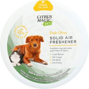 Citrus Magic Pet Odor Absorbing Solid Air Freshener for Home, Air Purifier, Fresh Citrus, Must have Pet Supplies, 8 Oz (Pack of 3)