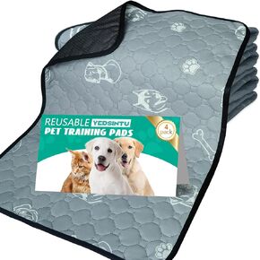 4 قطع من وسادات تبول الكلاب قابلة لإعادة الاستخدام للكلاب، وسادات للجراء قابلة للغسل، وسادة مضادة للانزلاق مقاومة للماء، سجادات تدريب ماصة ومضادة للتسرب للقعادة، والقفص، وقلم اللعب، والسرير، والأريكة (20 بوصة × 27 بوصة) in Kuwait