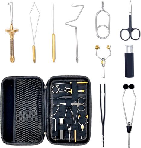 مجموعة أدوات ربط الذبابة من AIFHAAN مجموعة أدوات كاملة 10 في 1 تتضمن حقيبة أدوات مقاومة للماء مجموعة أدوات ربط الذبابة in Kuwait