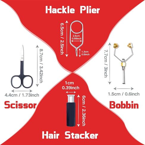 مجموعة أدوات ربط الذبابة من AIFHAAN مجموعة أدوات كاملة 10 في 1 تتضمن حقيبة أدوات مقاومة للماء مجموعة أدوات ربط الذبابة in Kuwait