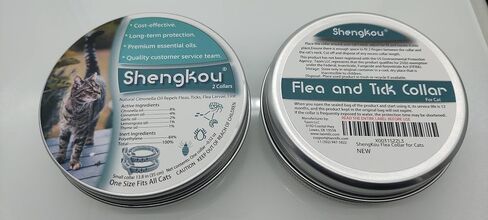 Flea and Tick Collar for Cats - Offers 12-Month Protection, Crafted with Premium Plant Oils, Waterproof, Natural, Safe for Kittens, Includes Free Comb and Tweezers, 13.8 in (2 Packs) in Saudi Arabia