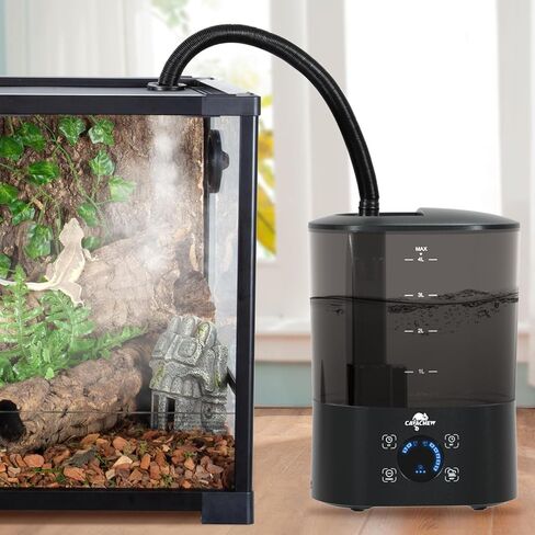 كافاشيو الزواحف مبيد ملء العلوي، مرطب الزواحف 4L، توقيت رقمي مستر تررم، مبيد قابل للتعديل، هادئ للغاية، لا تسرب، نظام مستر الزواحف للزواحف البرمائيات الأعشاب Vivarium الطحلب in Kuwait