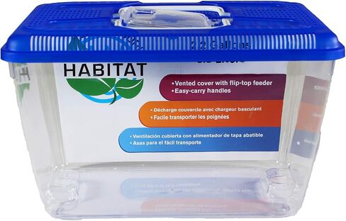 Penn-Plax Small World Habitat – Portable Clear and Transparent Plastic Tank – Excellent for Small Critters and Creatures – Easy to Clean & Handle – 2.2 Gallon, Assorted in Saudi Arabia