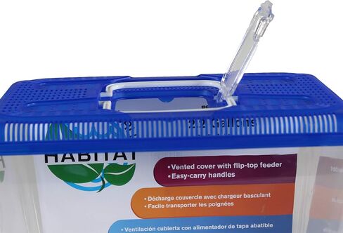 Penn-Plax Small World Habitat – Portable Clear and Transparent Plastic Tank – Excellent for Small Critters and Creatures – Easy to Clean & Handle – 2.2 Gallon, Assorted in Saudi Arabia
