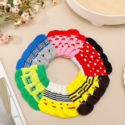 24 قطعة من جوارب الكلاب - جوارب مضادة للانزلاق لمخالب القطط الصغيرة، جوارب واقية للكلاب الأليفة، جوارب محبوكة للكلاب الأليفة الصغيرة والمتوسطة الحجم في الأماكن المغلقة على الأرضيات المصنوعة من الخشب الصلب in Kuwait