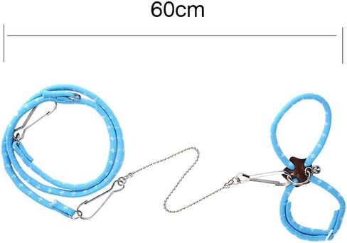 Adjustable Nylon Harness Vest and Leash Set Lead for Pet Dwarf Hamster Gerbil Rat Mouse Ferret Chinchilla Ferret Squirrel Small Animal Walking Toy (Blue) in Kuwait
