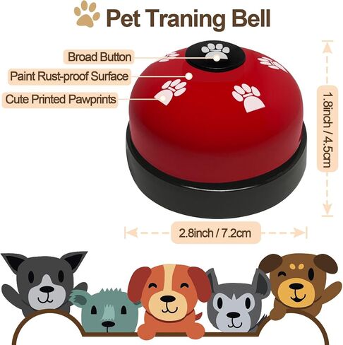 2 Pcs Dog Door Bells Dog Doorbell to go Outside Puppy Train Bell for Dogs to Ring to go Potty Puppy Toilet Training Bell for Door Knob Girl Puppy Essentials Accessories (Pink) in Kuwait