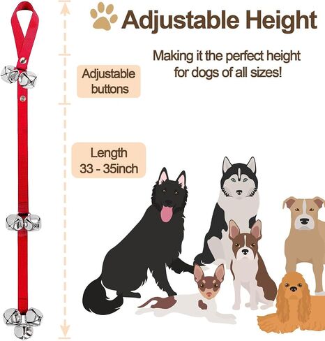 2 Pcs Dog Door Bells Dog Doorbell to go Outside Puppy Train Bell for Dogs to Ring to go Potty Puppy Toilet Training Bell for Door Knob Girl Puppy Essentials Accessories (Pink) in Kuwait
