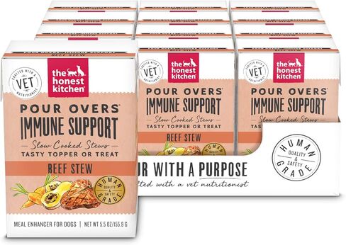 The Honest Kitchen الصب العملي: صحة القلب - مرق الديك الرومي وحساء السلمون لطعام الكلاب، 5.5 أونصة × 12 in Kuwait
