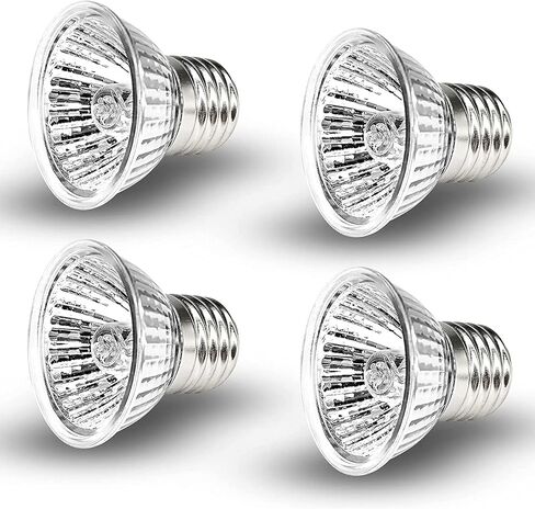 Turtle Heat Lamp Tortoise Bulb: 4-Pack 50W UVB Reptile Heating Bulb for Lizards, Snakes, Aquarium Aquatic Reptile Amphibian - Terrarium Heat Lamps and Habitat Lighting for Pet Supplies in Kuwait