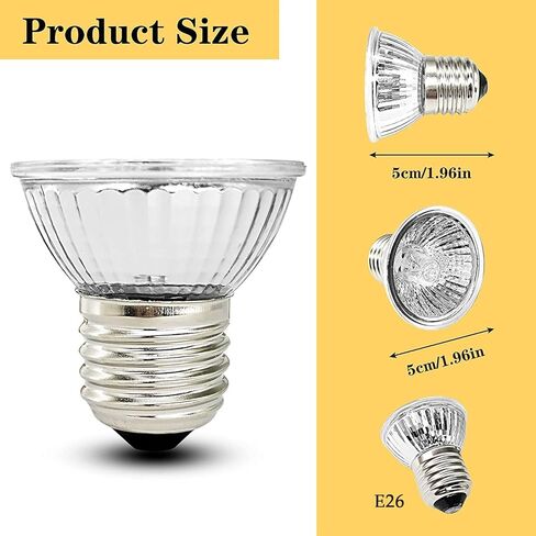 Turtle Heat Lamp Tortoise Bulb: 4-Pack 50W UVB Reptile Heating Bulb for Lizards, Snakes, Aquarium Aquatic Reptile Amphibian - Terrarium Heat Lamps and Habitat Lighting for Pet Supplies in Kuwait