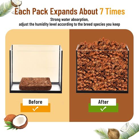 Riare 10LB Coconut Husk Chip for Reptiles, 72 Quart Coconut Fiber Substrate in Saudi Arabia