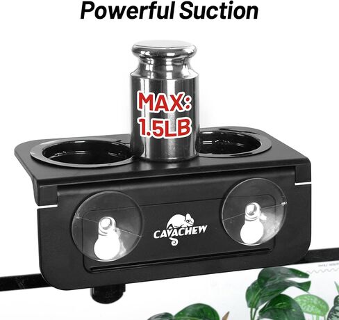 حافة تغذية أبو بريص من كافاشيو، حافة تغذية الزواحف قابلة للطي من أكريلونتريل بوتادين ستايرين مع 6 قطع أكواب بلاستيكية، طبق مياه طعام الزواحف 2 في 1، وعاء تررم لإغوانا الحرباء أبو بريص، شفط قوي، سهل التنظيف in Kuwait