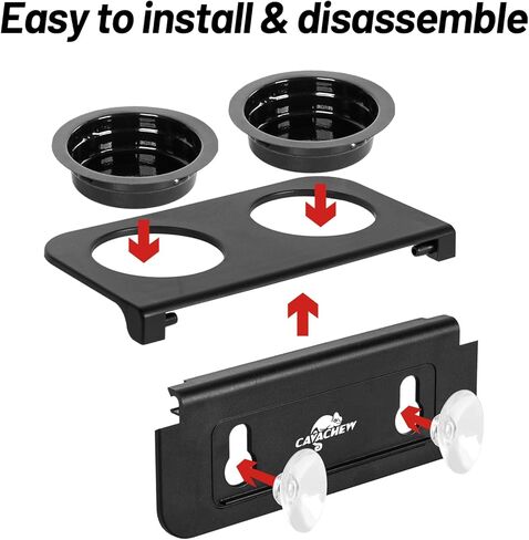 حافة تغذية أبو بريص من كافاشيو، حافة تغذية الزواحف قابلة للطي من أكريلونتريل بوتادين ستايرين مع 6 قطع أكواب بلاستيكية، طبق مياه طعام الزواحف 2 في 1، وعاء تررم لإغوانا الحرباء أبو بريص، شفط قوي، سهل التنظيف in Kuwait