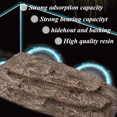 RUNANIA Turtle Basking Platform, Reptile Tank Accessories Turtle Dock Basking Area for Gecko Amphibians Frogs Newts Lizard in Kuwait