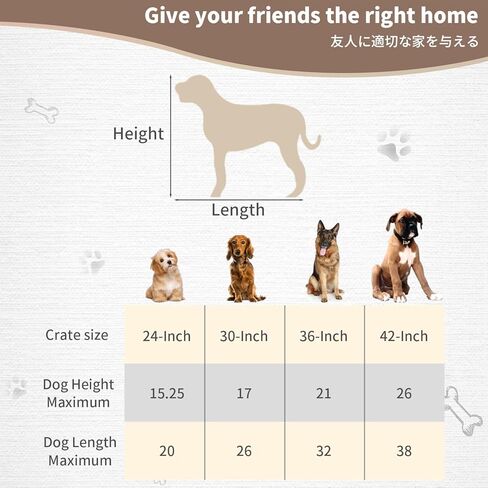 PETAPPY Wire Dog Crate 24 Inch, Double Door Folding Dog Cage, Wire Dog Kennel with Removable Tray, Floor Protecting Feet and Handle, Small Dog Crate in Saudi Arabia