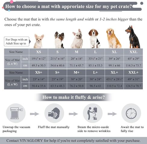 سجادات قفص الكلاب من VIVAGLORY، وسادات بيت الحيوانات الأليفة قابلة للغسل على الوجهين مع قطيفة دافئة مريحة | سرير من جلد الغزال الصغير مناسب لجميع المواسم، سرير نوم محمول للحيوانات الأليفة للتخييم والرحلات البرية in Kuwait