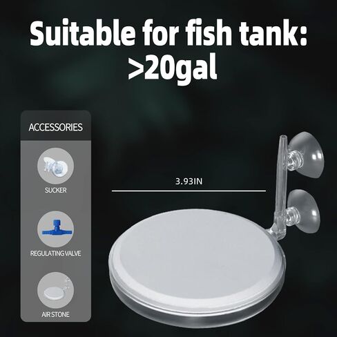 UPETTOOLS 1.4inch Nano Aquarium Air Stone Kit, Quiet Bubble Diffuser in Kuwait