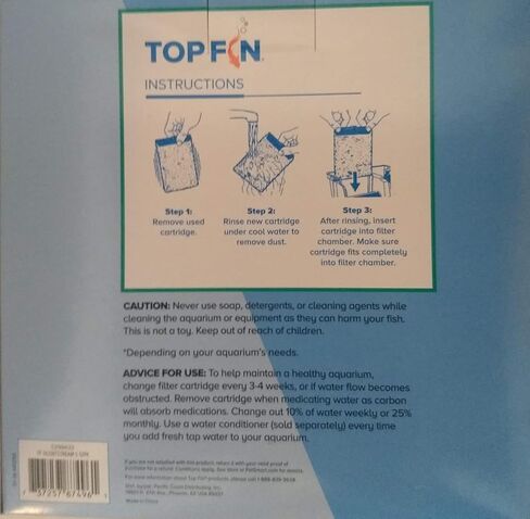 Top Fin Silenstream PF-S Refill for PF10 Power Filters 5.5in x 3.1- (12 Count) 1 Year Supply in Kuwait