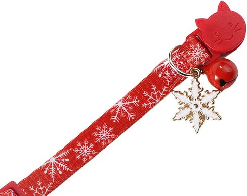 BoomBone Snowflake Small Dog Collar Breakaway with Bell ANG Winter Charm in Saudi Arabia