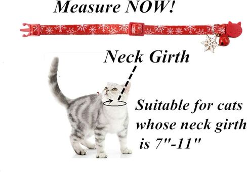 BoomBone Snowflake Small Dog Collar Breakaway with Bell ANG Winter Charm in Saudi Arabia