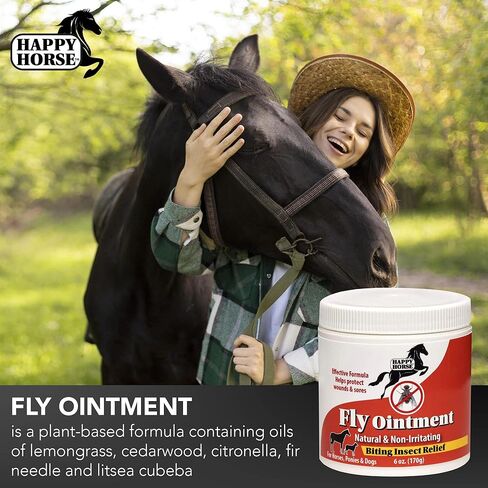 مرهم هابي هورس ريليف للخيول والمهور والكلاب، بمكونات نشطة نباتية - 6 اونصة in Kuwait