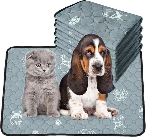 4 قطع من وسادات تبول الكلاب قابلة لإعادة الاستخدام للكلاب، وسادات للجراء قابلة للغسل، وسادة مضادة للانزلاق مقاومة للماء، سجادات تدريب ماصة ومضادة للتسرب للقعادة، والقفص، وقلم اللعب، والسرير، والأريكة (20 بوصة × 27 بوصة) in Kuwait