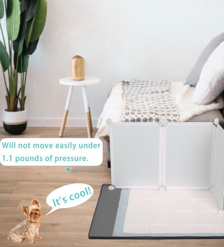 Bencacawinstyle Dog Puppy Pad Enclosure Splash Guard مع حصيرة غير قابلة للانزلاق، صينية حامل وسادة تبول مانعة للتسرب للكلاب الصغيرة تعمل مع معظم منصات التدريب وسهلة التنظيف. in Kuwait