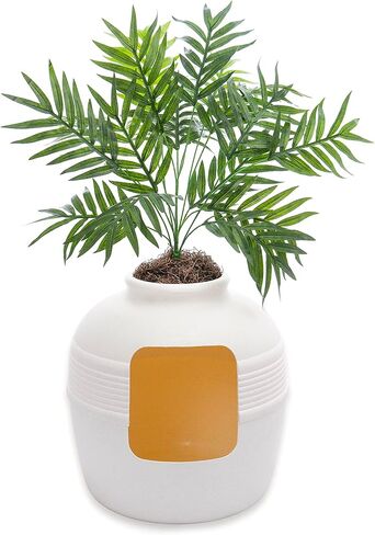 Good Pet Stuff, The Original Hidden Litter Box, Artificial Plants & Enclosed Cat Planter Litter Box, Vented & Odor Filter, Easy to Clean, Mocha Brown , 20" wide x 19 3/4" in Kuwait