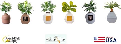 Good Pet Stuff, The Original Hidden Litter Box, Artificial Plants & Enclosed Cat Planter Litter Box, Vented & Odor Filter, Easy to Clean, Mocha Brown , 20" wide x 19 3/4" in Kuwait