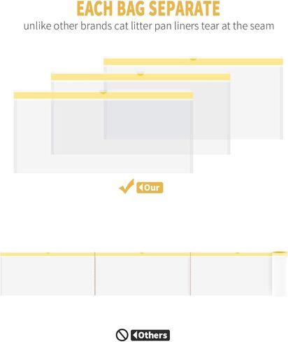 KONE Cat Litter Box Liners, 30 Count Jumbo Extra Durable Large Drawstring Kitty Litter Pan Bags Cat Waste Litter Bags Pet Cat Supplies 36" x 18" in Kuwait