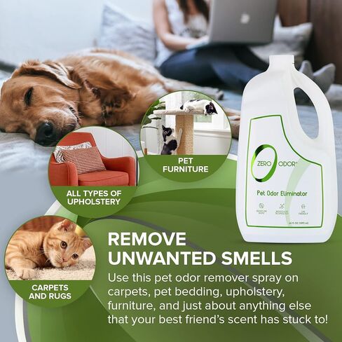 Zero Odor Pet Odor Eliminator Spray for Dog & Cat Urine, Carpet Deodorizer in Saudi Arabia