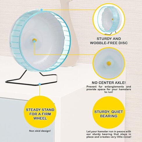 عجلة هامستر صغيرة مقاس 8.3 بوصة، عجلة هامستر هادئة، ملحقات عجلة الهامستر، ألعاب الهامستر، عجلة تمرين الهامستر، عجلة تمرين الحيوانات الأليفة، عجلة تمرين صامتة للهامستر، الجربوع، الفئران باللون الأزرق in Kuwait