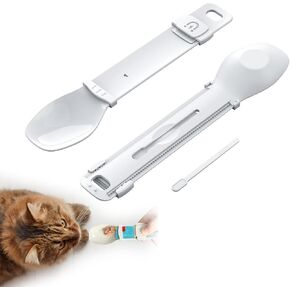 ملعقة توزيع المكافآت المبللة للقطط من wiyici، ملاعق للقطط للطعام الرطب، ملعقة ضغط للحلوى، ملعقة تغذية للقطط، ملعقة طعام مبللة لتخزين طعام الحيوانات الأليفة (02-أبيض) in Kuwait