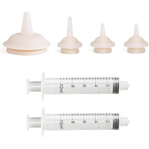 حلمة تغذية الحيوانات الأليفة من شودير للقطط والجراء، حلمة تغذية من السيليكون، مناسبة للحيوانات الأليفة، بما في ذلك الحقنة الصغيرة والمتوسطة والكبيرة والمزدوجة 1-10 مل in Kuwait