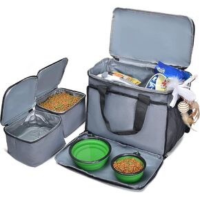 Wakytu Hundebox,Transportbox für Autoreise Tierklinik und Flugreisen,Hundetransportbox,Faltbare Katzenbox aus Oxford-Gewebe,mit Abnehmbarer Schultergurt(Übungsleinen) und Faltbare Hundenapf in Kuwait