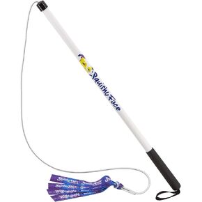 Flirt Pole V2 with Lure - Durable Dog Toy for Fun Obedience Training & Exercise, Purple/Blue Tie Dye, Regular - 36 inch for All Breed Sizes