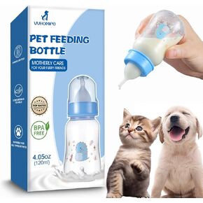 Kitten and Puppy Bottle Feeding Kit, puppy bottles for nursing: Provides unparalleled care, comfort and convenience for your cherished furry companion.pink-4.05oz(120ml)