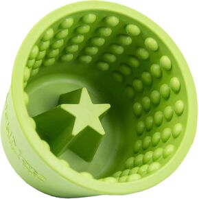 LICKIMAT Yoggie Pot - Distraction, Fun and Enrichment. Long Lasting Rubber Licking Treat Dispenser for All Dog Sizes and Slow Feeder for Small Dogs - Red