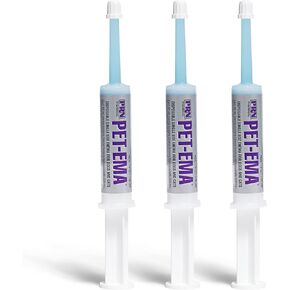 PRN Pharmacal PetEma - Disposable Single Use Enema for Dogs & Cats - Rectally Administered Gel Containing Lubricant, Laxative & Stool Softener - with Glycerin & Sorbic Acid - 12 mL Syringe - 3 Pack in Kuwait