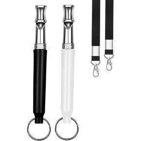 NORNAMENT صافرة الكلب، صافرة الكلب لوقف نباح الجيران الكلب، صافرة الكلب الصامتة بالموجات فوق الصوتية قابلة للتعديل، صفارات تدريب الكلاب المهنية مع الحبل - 2 حزمة in Kuwait