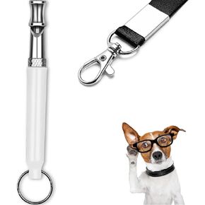 Tiankohelan White Dog Whistle to Stop Barking Neighbors Dog,Adjustable Ultrasonic Silent Dog Whistle