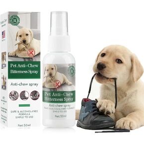 Bitter Apple Spray for Dogs to Stop Chewing, No Chew Spray for Dogs, Natural Dog Deterrent Spray for Pet Behavior Training, Indoor & Outdoor Safe, Alcohol Free/Non-Toxic/No Sting & No Smell (50ML) in Kuwait