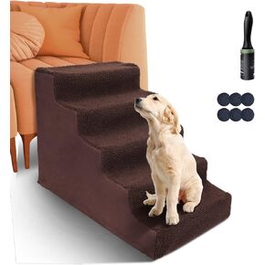 سلالم الكلاب البلاستيكية من توب مارت، 5 طبقات، خطوات/سلم للكلاب الأليفة للأريكة/السرير، غير قابلة للانزلاق، سلالم للكلاب الكبيرة في السن/المصابة/قصيرة الأرجل in Kuwait